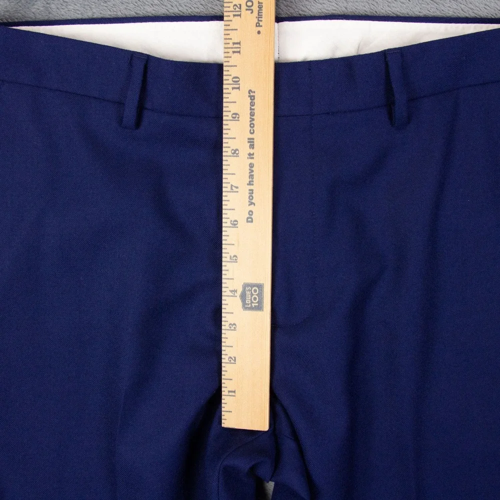 NWT J.Crew Bowery Slim Fit Wool Dress Pants Mens 34x34 Blue $128 MSRP